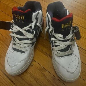 Nike Diamond Turf-White and Blue Sneakers